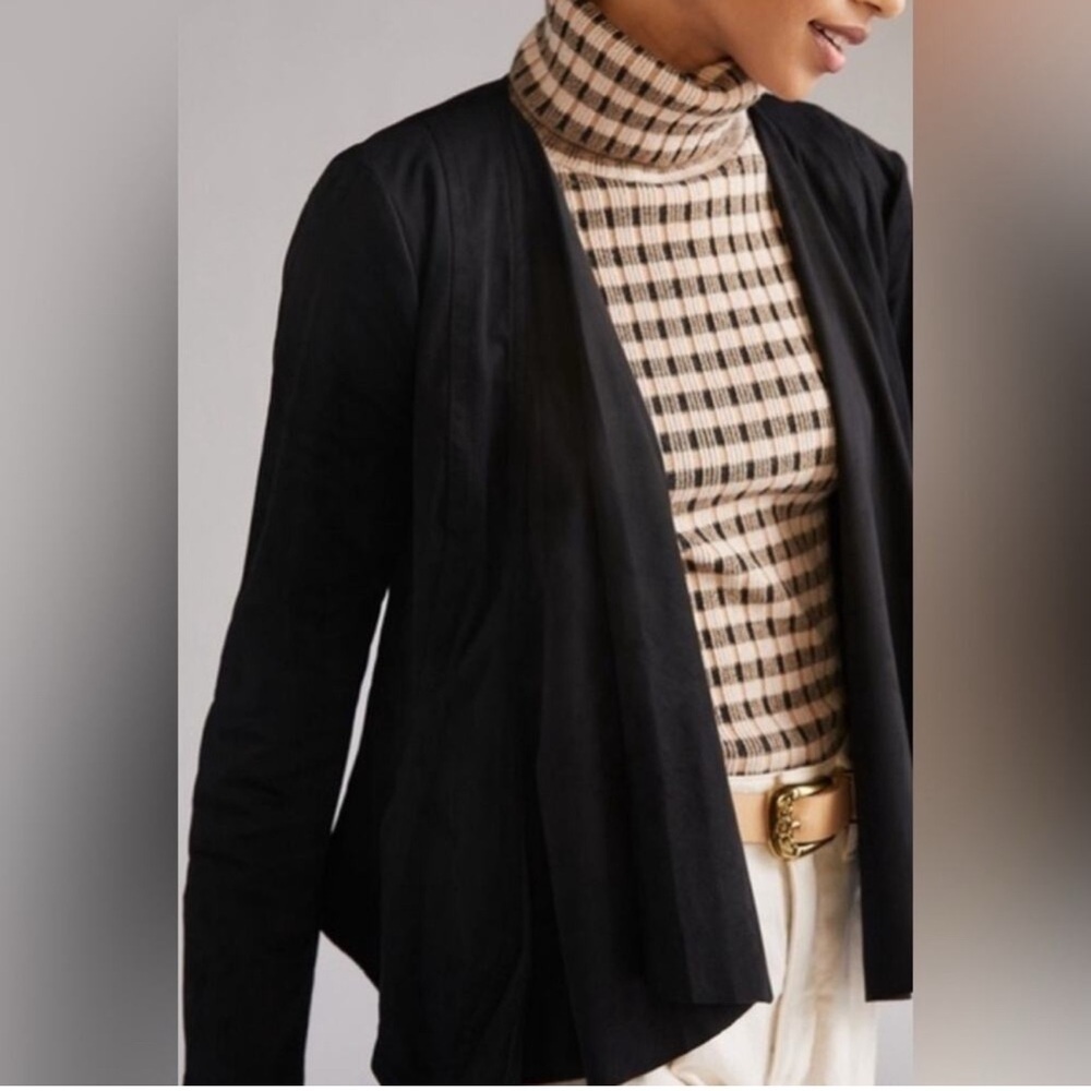 NEW Anthropologie Hutch Draped Faux Suede Jacket Medium